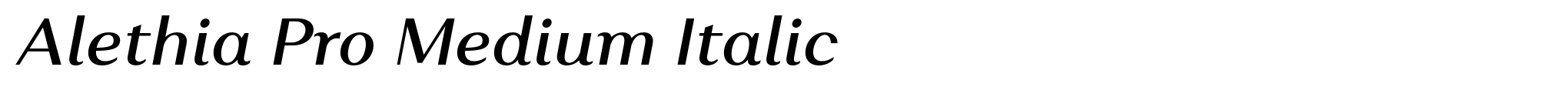 Alethia Pro Medium Italic image
